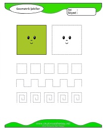 Geometrik Şekiller Çalışma Sayfaları